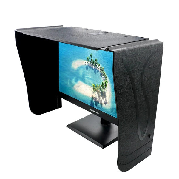 Desktop Computer Monitor Hood, 17-27In Adjustable, Foldable Anti-Glare Sunshade