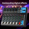 7 Channel Bluetooth Mixer DJ Live Studio Audio Mixer USB Console Amplifier AUX