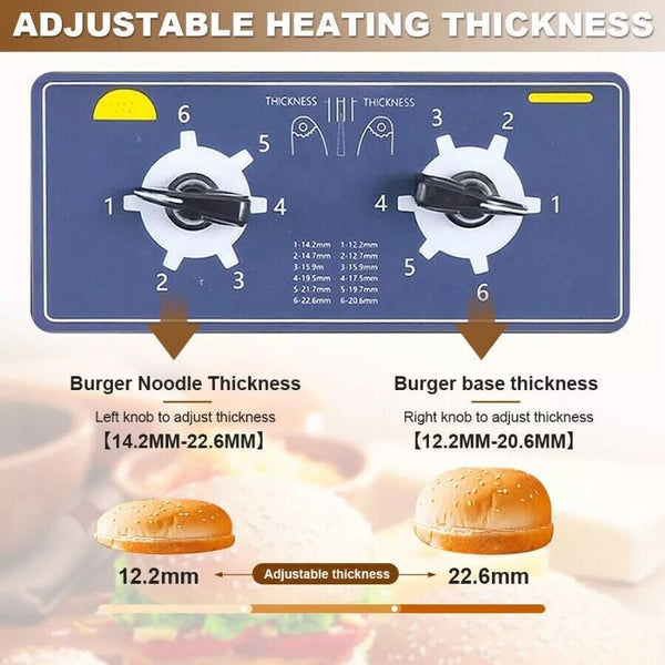 Automatic Hamburger Toasting Machine Commercial Burger Heater Bread Make Toaster