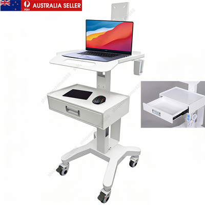 Rolling Dental Lab Trolley Cart With Drawer Intraoral Scanner Clinic Laptop Rack