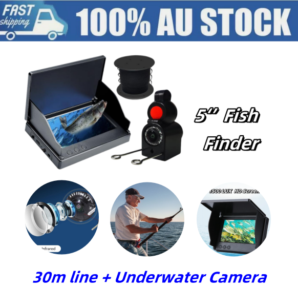 5" LCD Fish Finder Camera HD Night Vision IP68 Visual Underwater Fishing Cam