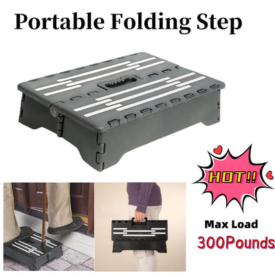 Anti-Slip Half Step Stool Portable Folding Step Riser for Elderly/Adults/Kids
