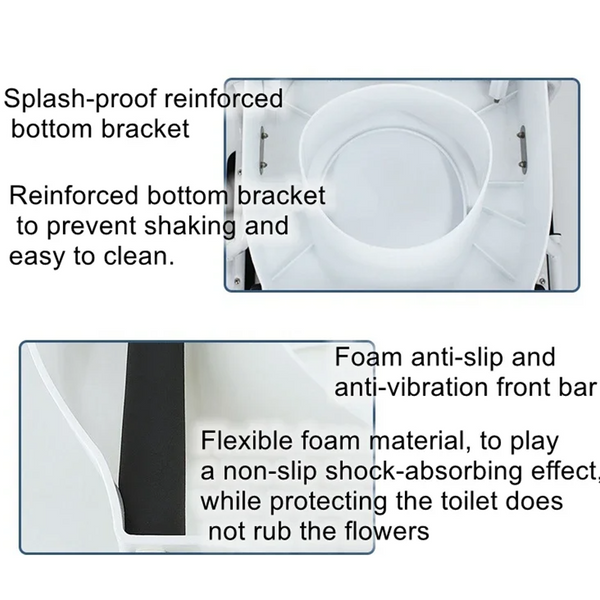 Toilet Seat Risers Raised Toilet with Armrest Adjustable Height for the Elderly