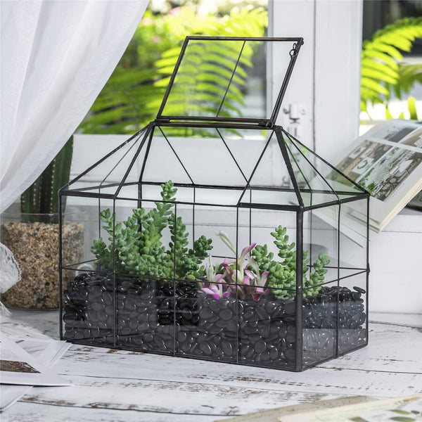 Glass Terrarium House Planter – Succulent Plant Glass Greenhouse with Lid AU