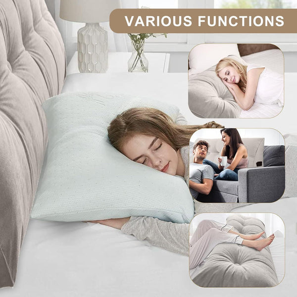120/150cm Wedge Pillow Headboard Triangular Reading Pillow Detachable & Washable