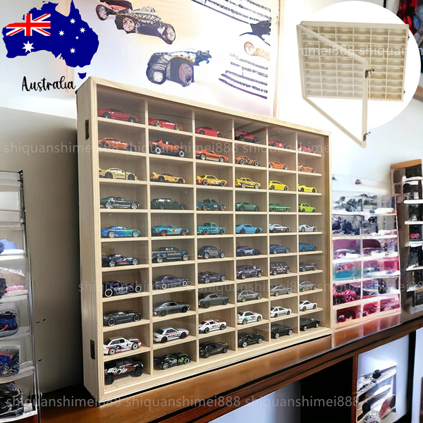 Wooden1/64 Scale Matchbox Wheels Toy Car Display Case Car Model Collector Gift