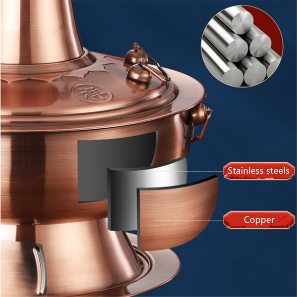 Chinese Charcoal Hotpot Cookware Hot Pot Copper Old Beijing Charcoal Pot
