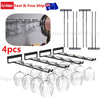 4PCS Wine Glass Racks Metal Wine Glass Holder for Kitchen Bar Decor Wall Mounted