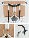 Hydraulic Patient Lift Transfer Chair Elderly Commode Wheelchair w/ Split Seat