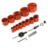 19pcs Bi-Metal Hole Saw Kit + Pipe & Tube Notcher with 0 to 60° Adjustable Angle