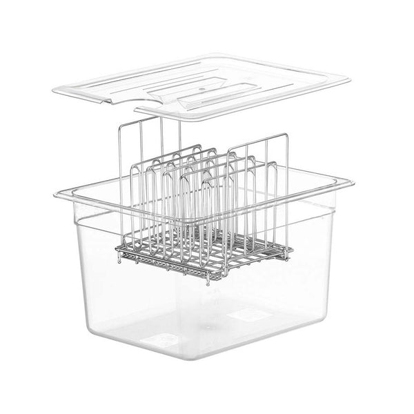Sous Vide Container 12L Sous Vide Rack with Lid & Rack - BPA Free Complete Sous