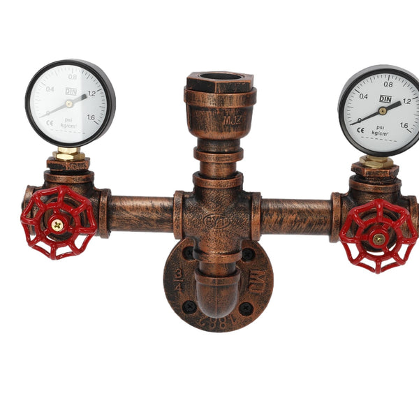 Vintage Water Pipe Lamp 3-Head Steampunk Wall Fixture Home Decro Xmas Gifts AU