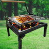 Portable 360°Rotating Charcoal Grill with Flipping Basket Folding Barbecue Grill