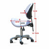 Saddle Stool Rolling Chair Saddle Chair w/ Back Support Dentist Salon Spa Chair