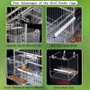 Acrylic Parrot Feeder Parrots Perch Stand Cage Automatic Bird Feeder Transparent