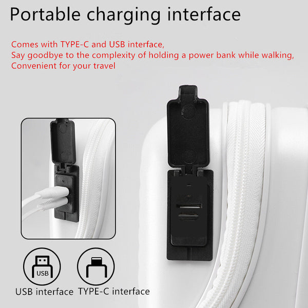 Carry-On Suitcase with USB Charging Port TSA Lock Universal Wheel Travel Luggage