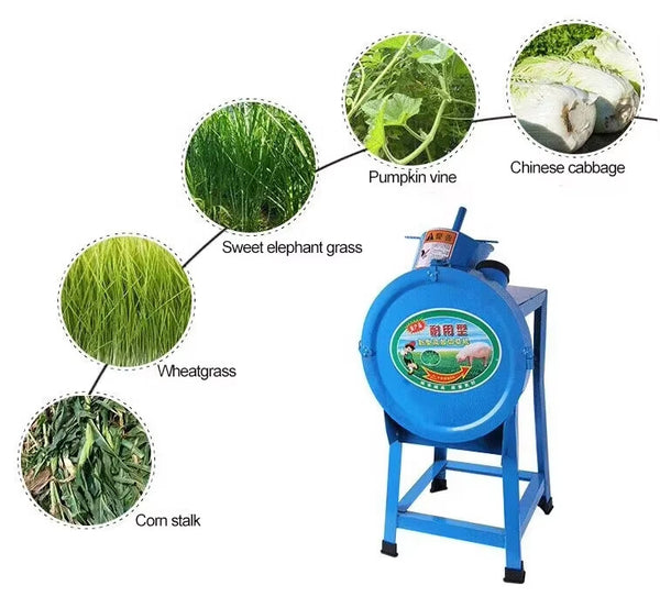 Hay Cutter Machine Electronic Grass Chaff Cutter Pig Animal Feed Hay Crusher