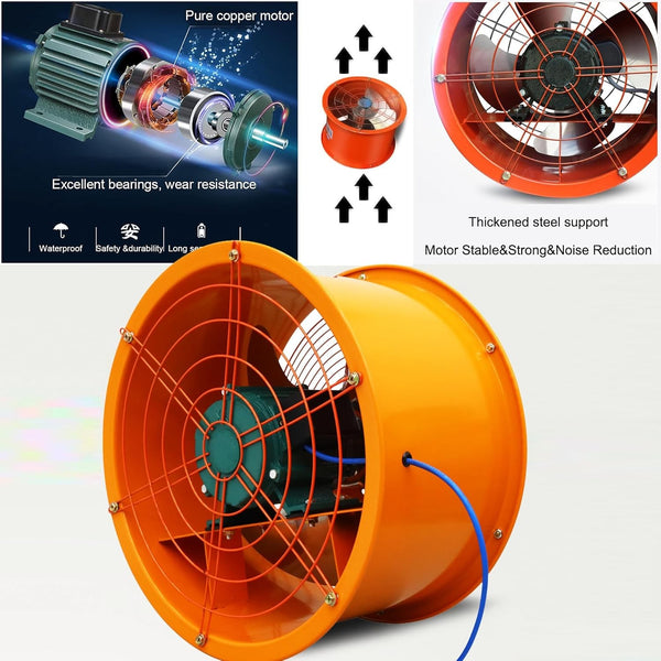 Explosion Proof Axial Flow Fan Silent Exhaust Fan Suction Blower Ventilation AU