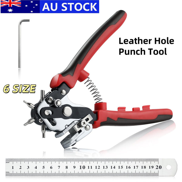 Professional Revolving Leather Belt Hole Punch Plier for Belt Fabric Paper
