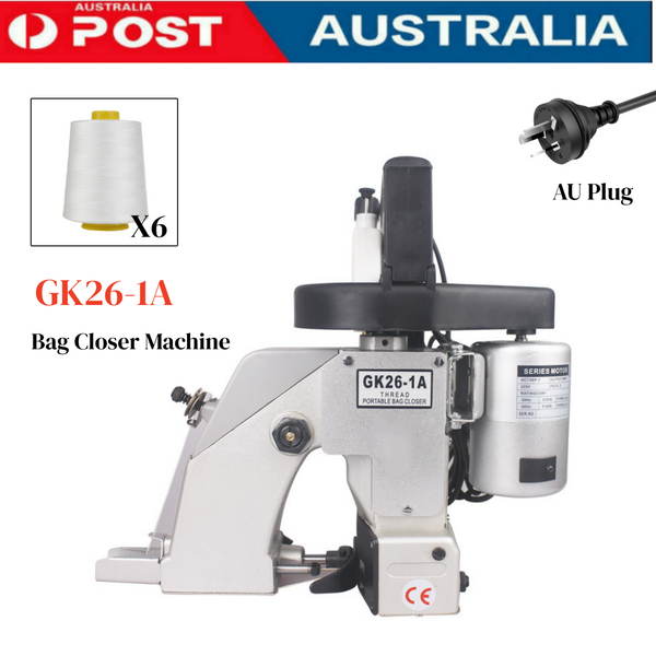 Electric Bag Closer Sewing MachineCrafting Bag Stitcher w/6 Roll Sewing Thread