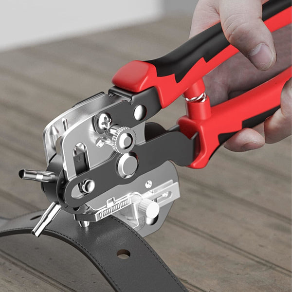 Professional Revolving Leather Belt Hole Punch Plier for Belt Fabric Paper