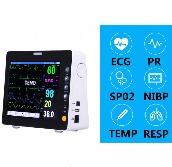 Patient Monitor 8" Vital Sign Human 6-parameter Monitor for ICU/CCU AU PM-9000