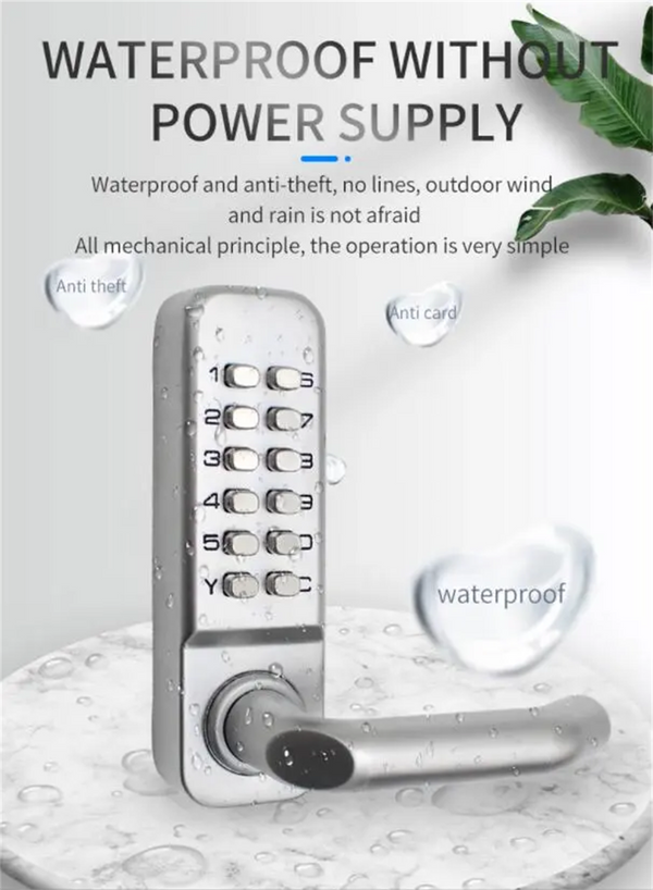 Double-Sided Password Lock Mechanical Door Lock Digital Keyless Door Lock AU