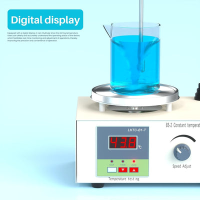 2L Magnetic Stirrer Hot Plate with Digital Temperature Display & Speed Adjusting