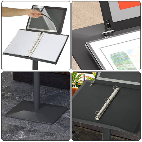 Floor Menu Stand Heavy Duty Lectern Brochure Display Holder Restaurant Retail