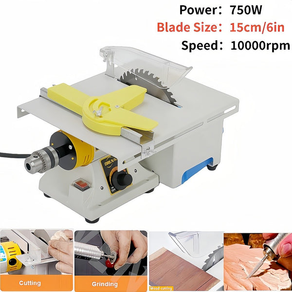 750W Gem Polishing Grinding Machine 5in1 Jewelry Lapidary Saw for Cutting Rocks