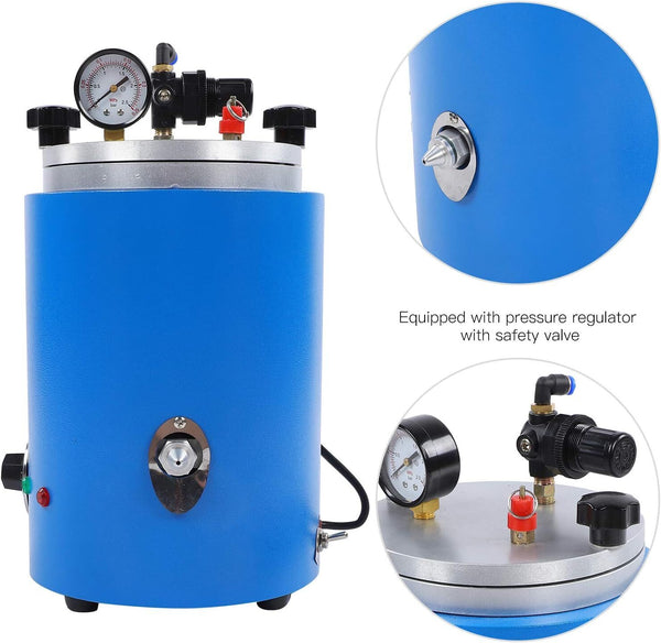 400W 220V Round Wax Injector Pressure Regulator Gauge Blue Wax Casting Machine