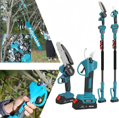 Mini Chainsaw & Pruning Shears Electric Saw Brushless Pruner Cordless Combo AU