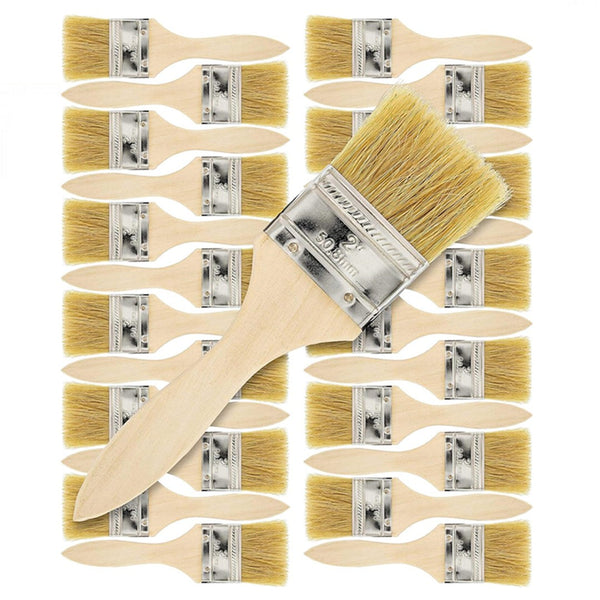36pcs 2 Inch Chip Paint Brush DIY Art Varnishes Touchups Brushes Wooden Handle
