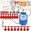 Auto Chicken Waterer System Chick Duck Watering Feeder PVC Pipelines 8 Cups AU