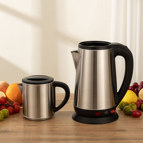 2000W Stainless Steel Electric Kettle With Filter Fast Boil Auto OFF 1L+2.3L