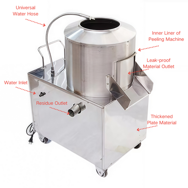 Commercial Potato Peeler Cassava Taro Peeler Automatic Peeling Machine 1500W AU