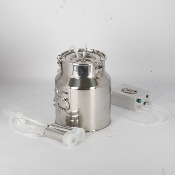 14L Electric Cattle Cow Milker Pulse Vacuum Pump Farm Milking Machine
