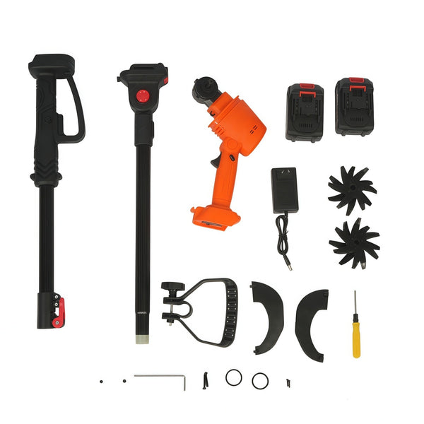 2-in-1 Cordless Cultivator Tiller Rotary Hoe Electric Rototiller with 2 Battery