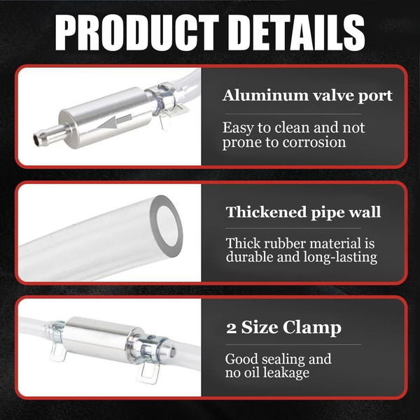Clutch Brake Bleeder Hose One Way Valve Tube Bleeding Tool Kit Motorcycle Car