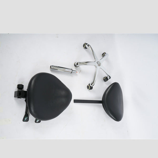 Saddle Stool Rolling Chair Saddle Chair w/ Back Support Dentist Salon Spa Chair