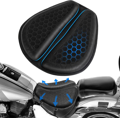 Motorcycle Seat Foldable 3D Honeycomb Gel Seat Cushion Pressure Relief Air Pad