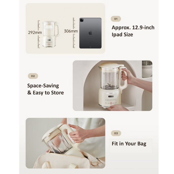 Joyoung Soy Milk Machine 1.2L Juicer Auto Heating Filter-free Soybean Milk Maker
