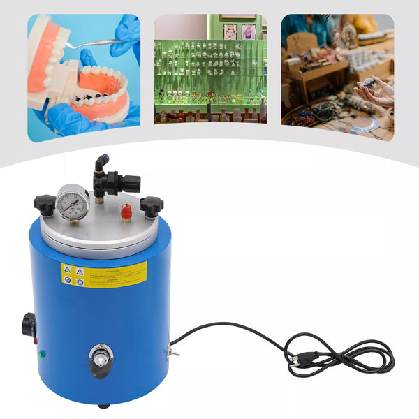 400W 220V Round Wax Injector Pressure Regulator Gauge Blue Wax Casting Machine