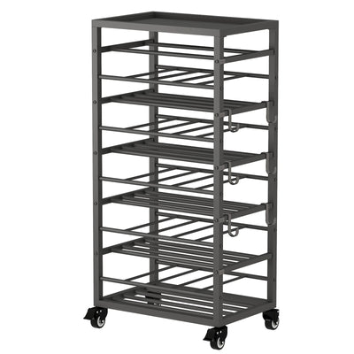 50 Can Spray Paint Storage Rack Aerosol Storage Cart Rolling Spray Bottle Holder