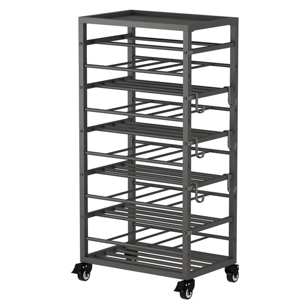 50 Can Spray Paint Storage Rack Aerosol Storage Cart Rolling Spray Bottle Holder