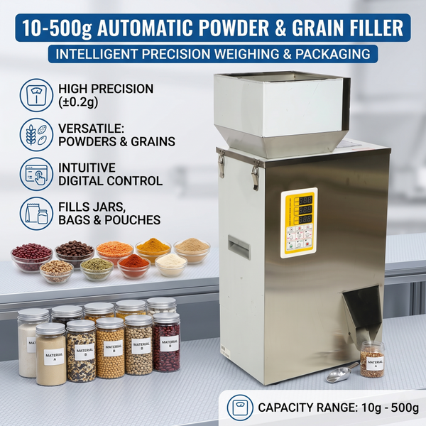 10-500g Automatic Weighing Particle Filler Intelligent Powder Packaging Machine