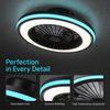 Modern Ceiling Fans Light LED Lights 6 Speeds App + Remote Control 3000K-6000K