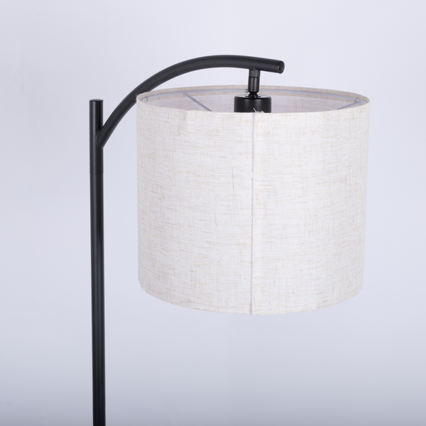 Standing End Side Table Floor Lamp 3-Tier Storage Shelves with Charging Station