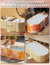 59'' Foldable Portable Large Bathtub Water Tub Folding PVC Adult Spa Bath Bucket