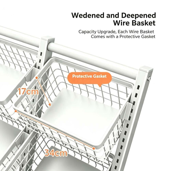 Retail Display Shelf Supermarket Vegetable Fruit Snack Storage Rack & Baskets